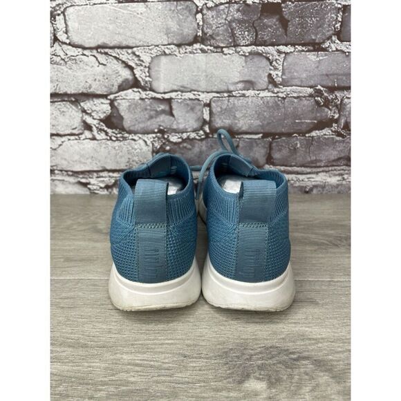 FITFLOP UBERKNIT Teal Blue Stretch Knit Mesh Wedge Sneakers Loafers Women 37EU/6 - Picture 13 of 16